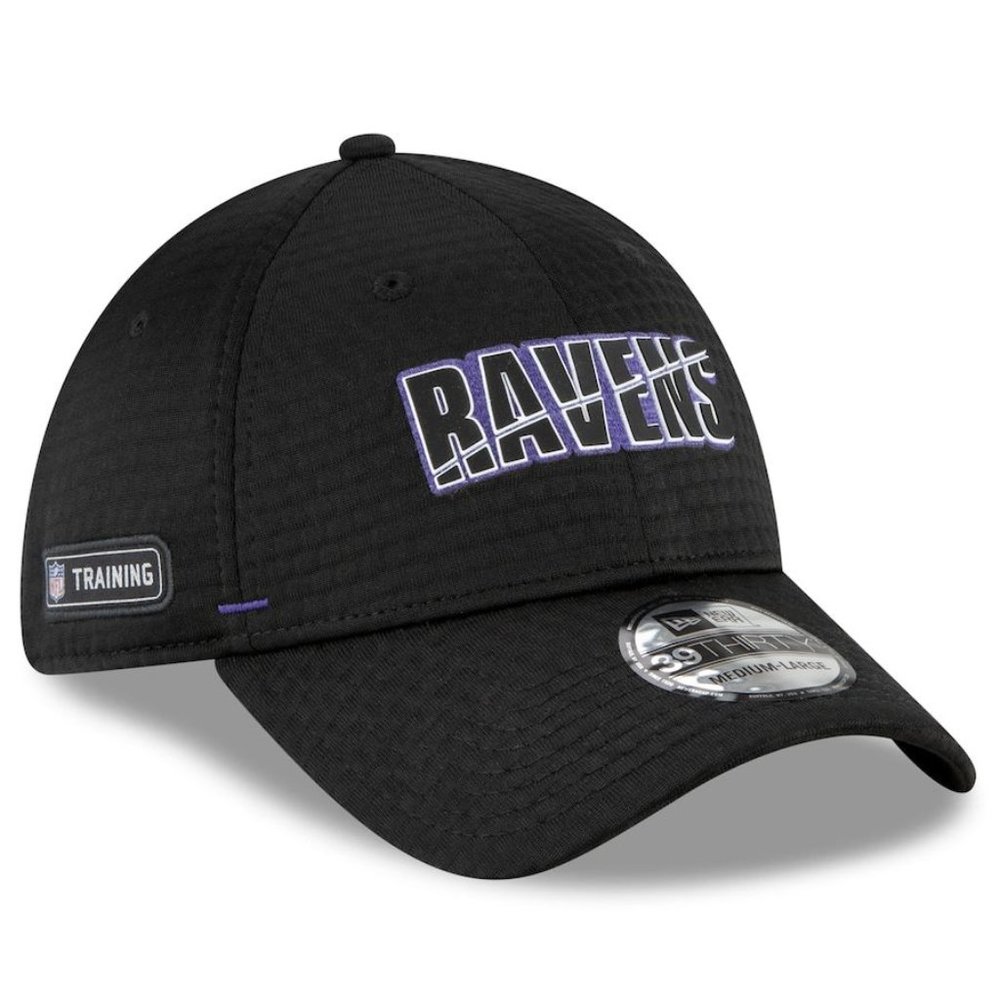 NFL Baltimore Ravens New Era Black 39 Thirty Hat Cap Medium Large Netech NEW